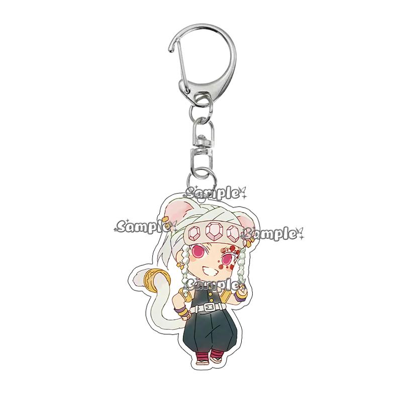 Cartoon Acrylic Nezuko Agatsuma Zenitsu Tomioka Giyuu Peripheral Keychain Pendant Decoration Fans Cute Accessory Ornaments Gifts
