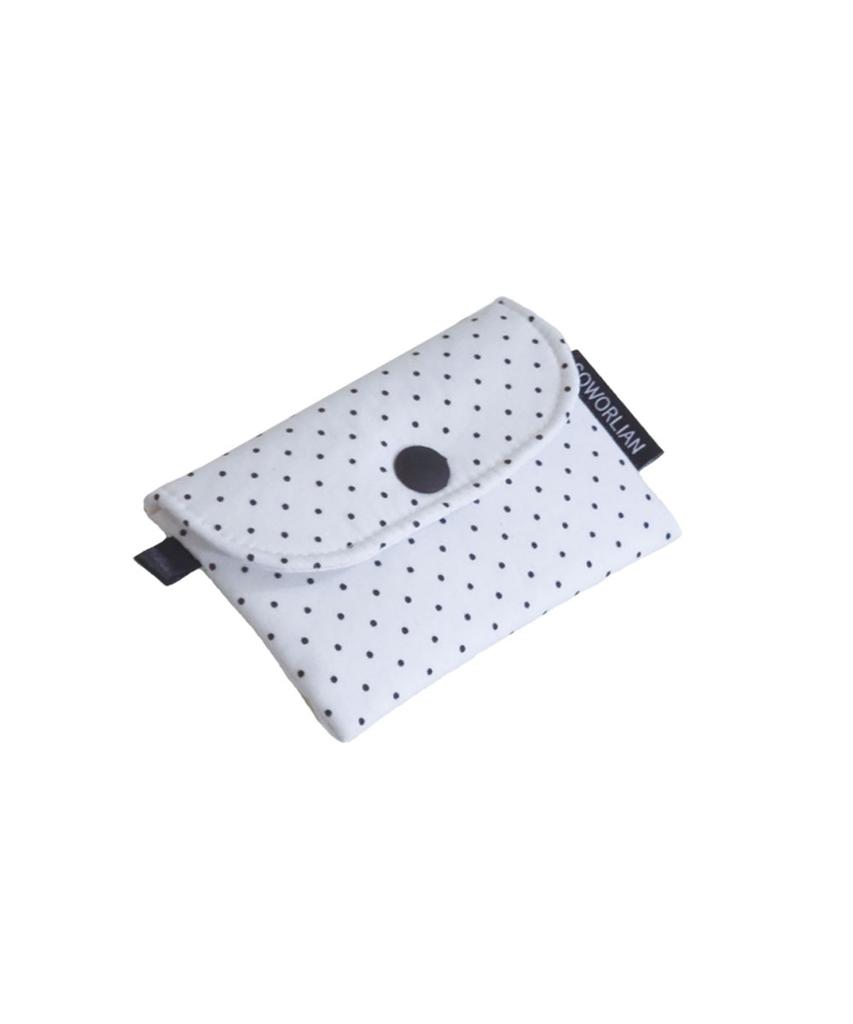 Soworlian Simple Card Wallet_Mini Dot White