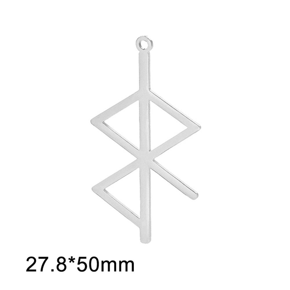 Dawapara Runa Ochronna Amulet do Tworzenia Biżuterii Wisiorek Mitologia Nordycka Stal Nierdzewna Akcesoria DIY
