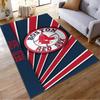Boston Red Sox Logo Rug with Red Stripes Non-slip rug suitable for living room and bedroom sofas