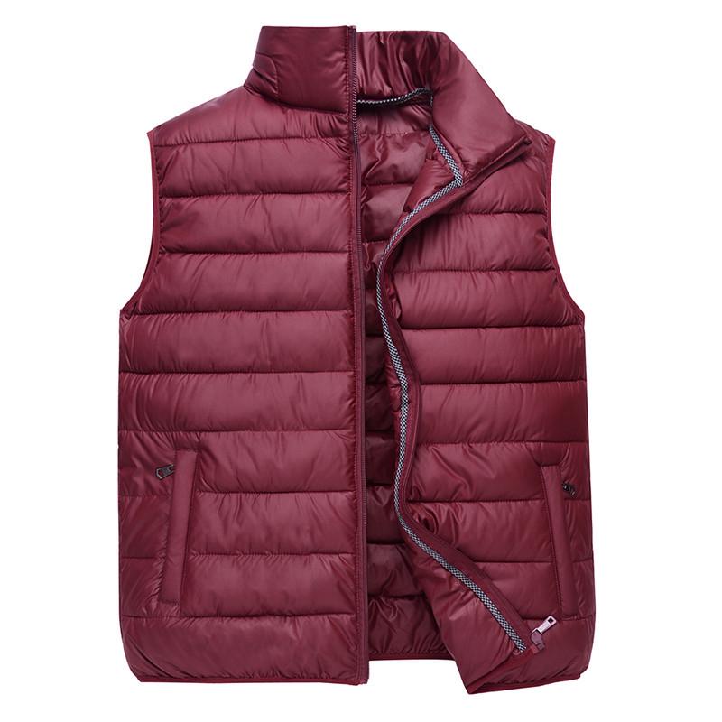 Men's Plus Size Lightweight Down Vest - Warm, Trendy Sleeveless Outerwear for Autumn & Winter