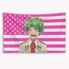 My Hero Academia Deku Wall Tapestry Pink Flag Anime Manga Home Decor Vibrant Art Soft Durable Cozy Aesthetic Gift Indoor