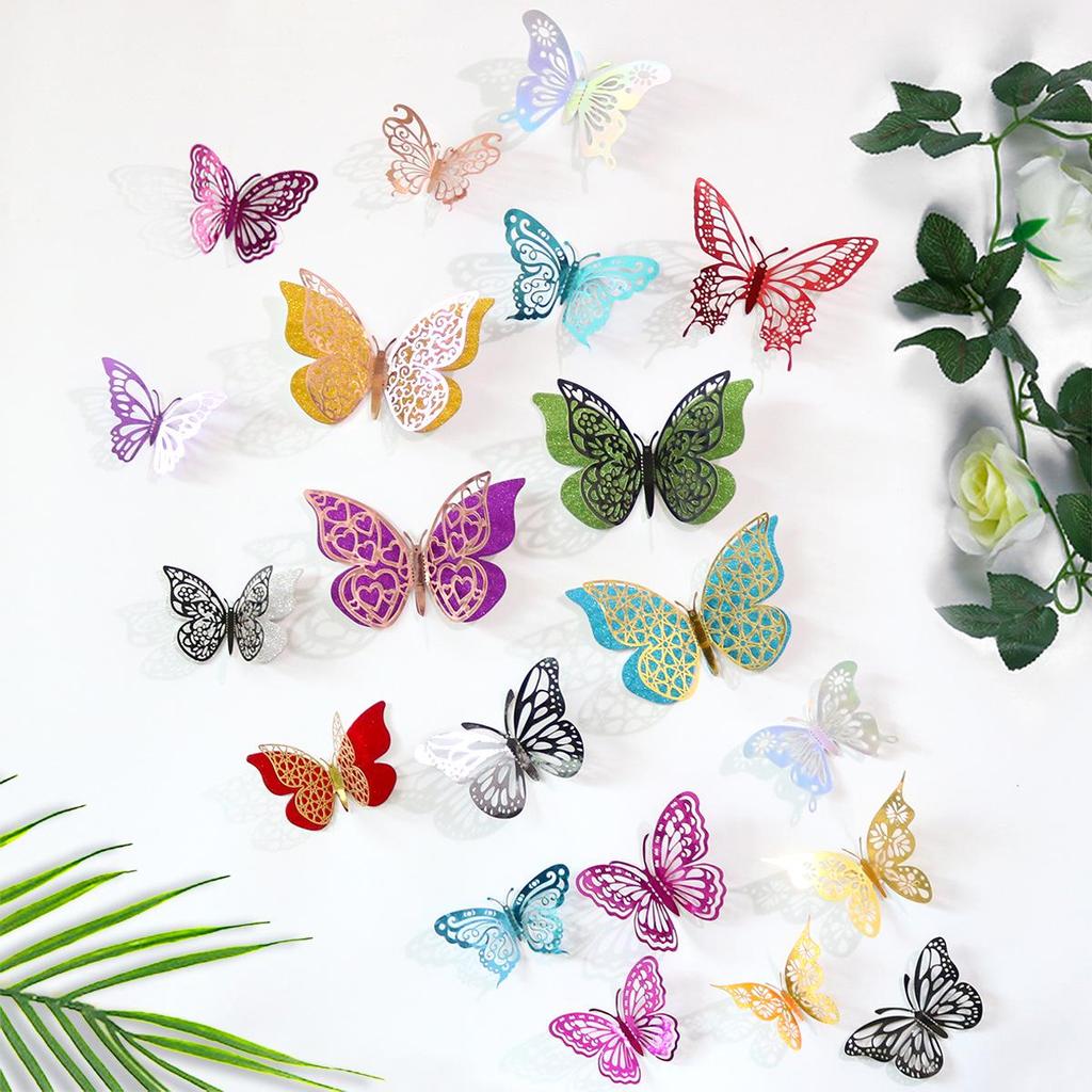 3D Butterfly Party Decorations: Spring Theme Stickers for Kids' Birthdays & Weddings