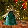 Christmas Bell Ornament Rustic Metal Christmas Decoration Xmas Decor Charm Pendant for Restaurant Yard Home Festive Celebration