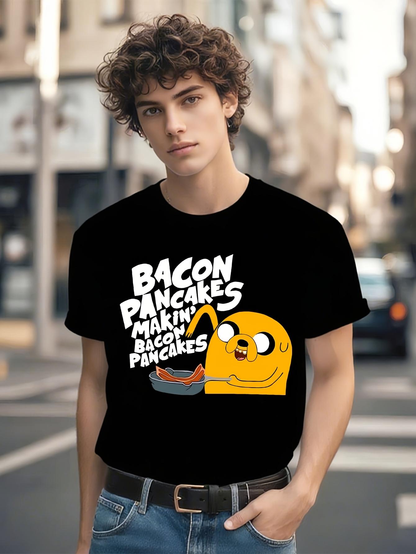 Funny Bacon Pancakes Graphic Tshirt Graphic Tshirt - Blac... S