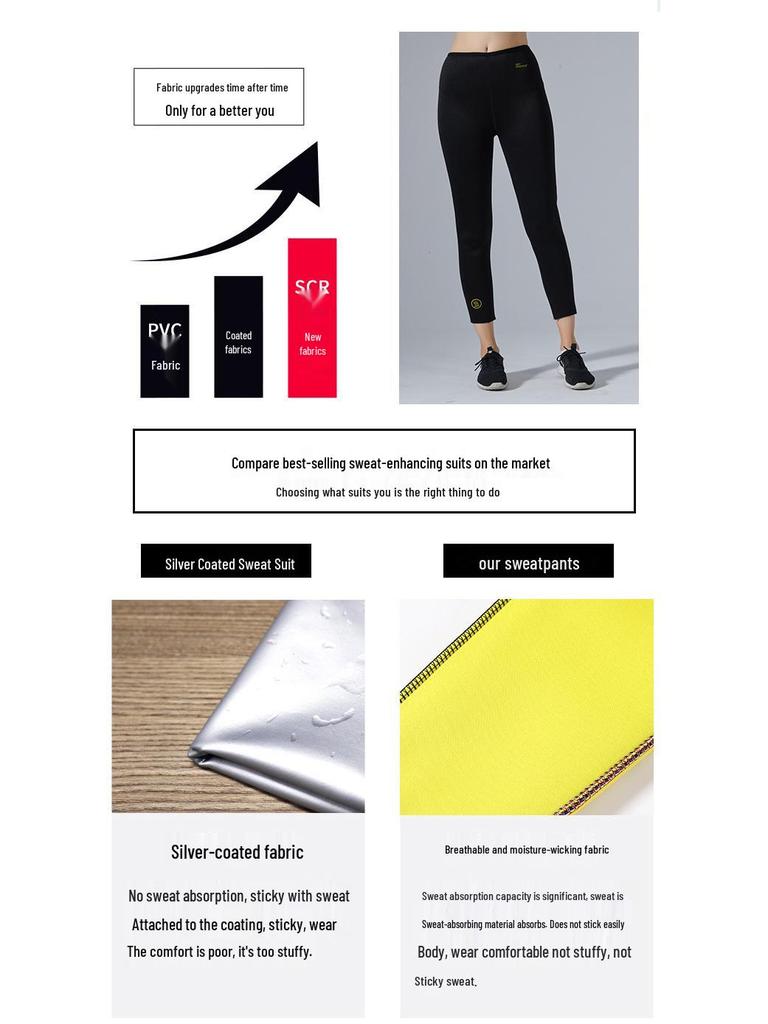 Women's Heat-Generating Sweat-Inducing Shaping Fitness Sweatpants