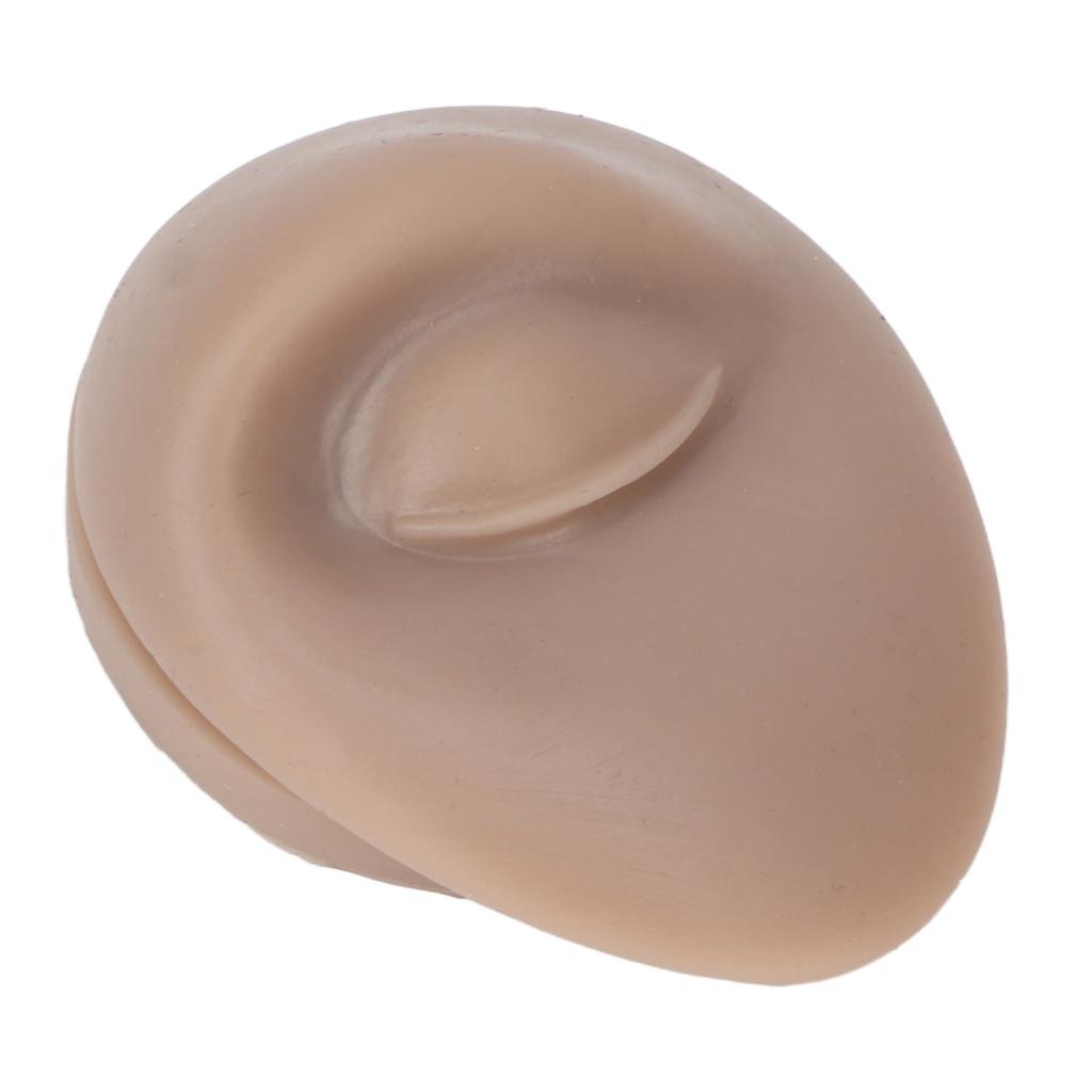 Soft Silicone Single Eye Model Flexible Elastic Simulation Reusable Jewelry Display Body Piercing Model with Acrylic Holder