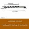 High-Speed Steel Extended Straight Shank Three-Flute End Mill, 2.5-10mm, White Steel