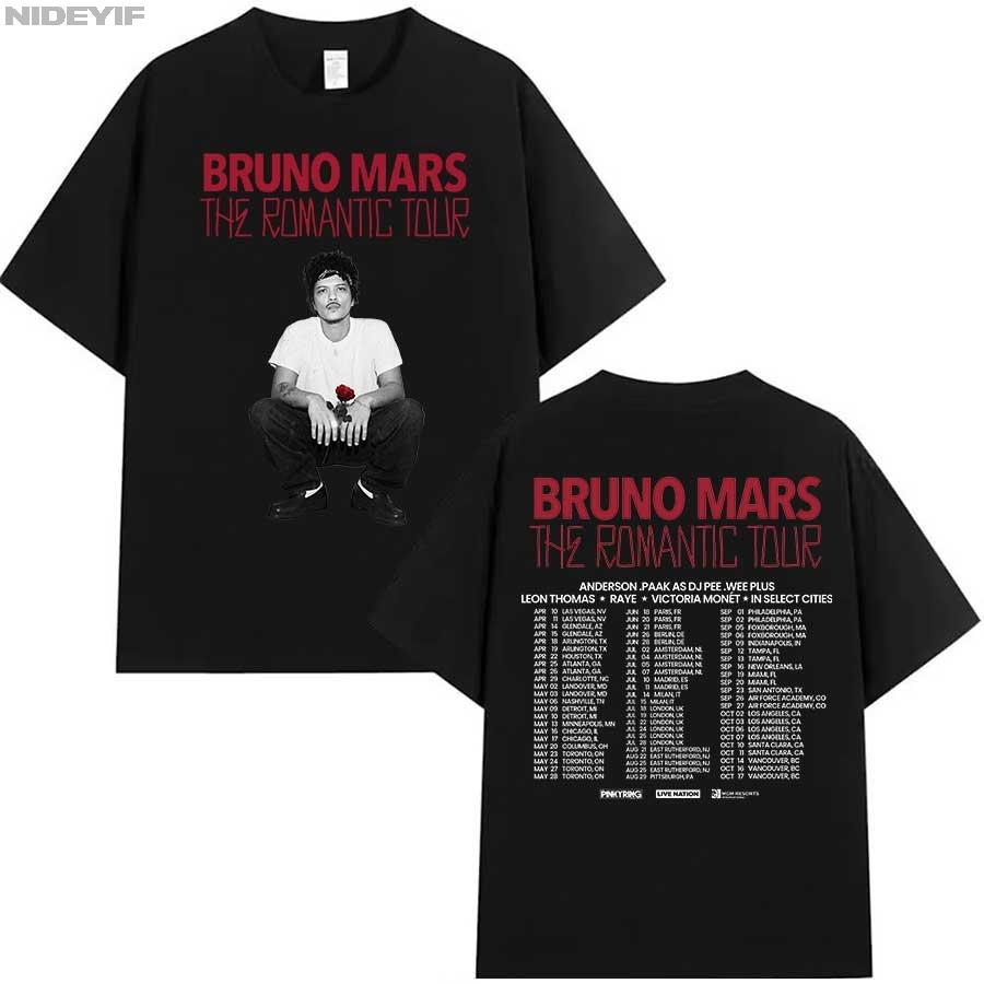 

Bruno Mars The RoUnisextic Tour T shirt for Unisex Women Hiphop Streetwear Oversized Tops 100 Cotton TShirt BM6 S