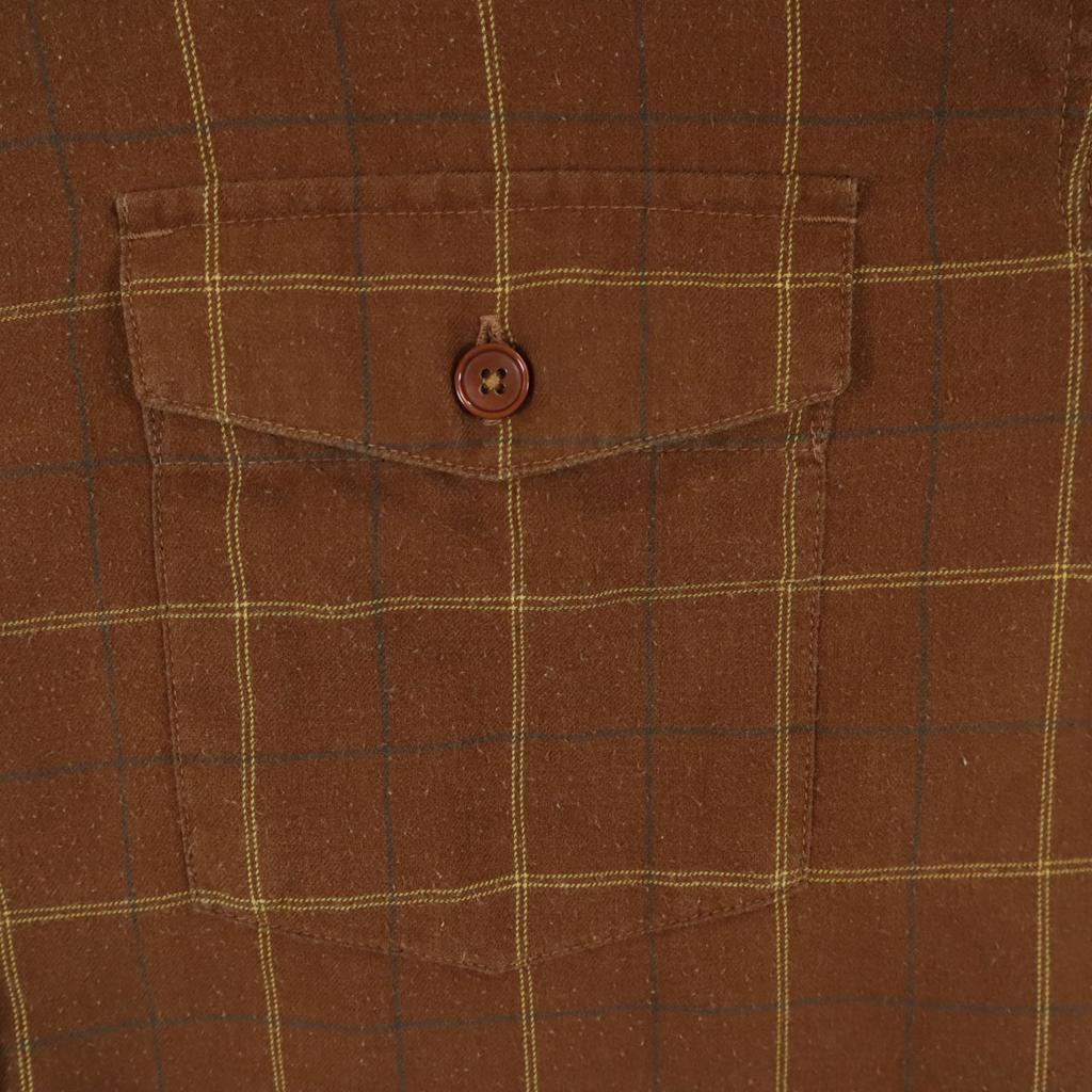 patagonia Check Pattern Long sleeve shirt S Brown 53856 Outdoor Men's Used