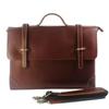 New Men Smooth Full Grain Cowhide Business Briefcase Luxury Professional Work Office Tote Laptop Messenger Leather Bag