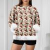Women's Casual Fashion Christmas Retro Print Long-Sleeve Sweatshirt