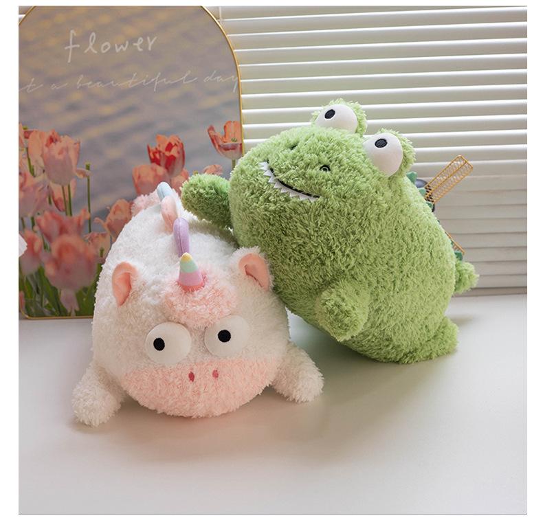 Cross-Border Honey Tea Sauce Plush: Big-Eyed Piggy Bee, Crocodile, Unicorn Stuffed Toy - Creative & Funny.