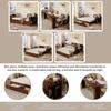 Queen Size Daybed with Removable Desk, Storage Drawers and Hydraulic Side Table, 4-in-1 Multifunctional Sofa Bed for Small Spac