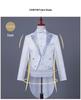 Men's Black and White Rhinestone Tailcoat for Magician, Singer, or Conductor - Formal Performance Wear
