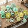50 Stück Künstliche Blumenköpfe Gemischte Größen Dekorativ Mehrstilig für Schaufenster,