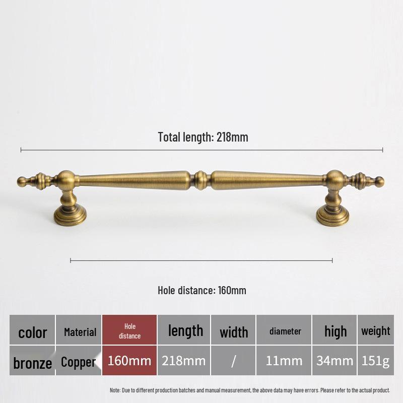 American Brass Retro Wardrobe Handle In Antique Bronze for Cabinets and Drawers