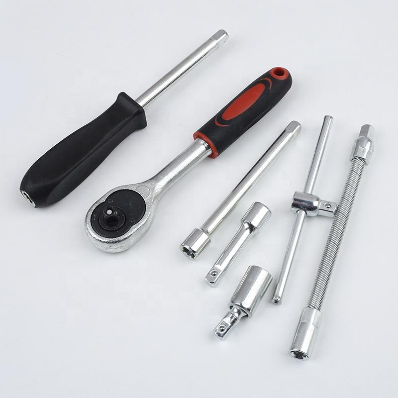 53pcs CR-V 1/4-inch Carbon Steel Socket Wrench Tools Set Box Hand Power Source Customizable 53 Pcs Tool Set