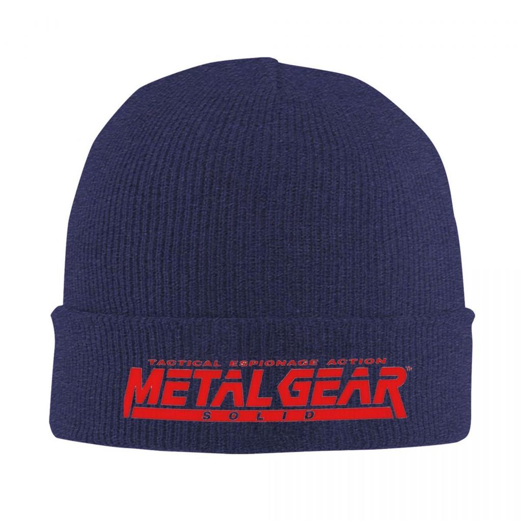 Metal Gear Solid Game Logo Knit Hat Beanie Autumn Winter Hats Warm Hip-hop Snake MGS1 Caps for Men Women