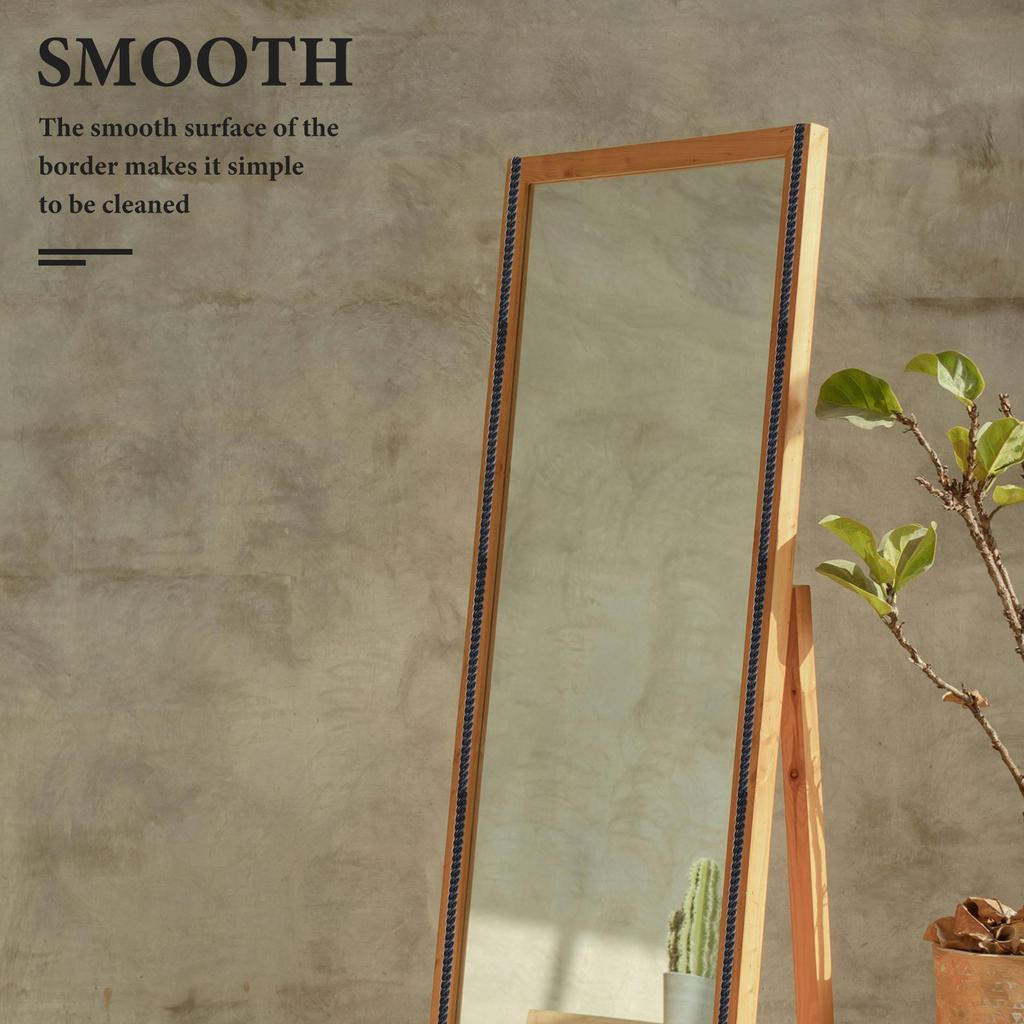 Flexible Self Adhesive PU Decorative Trim Easy Install Splashproof Mirror Frame Border Wall Ceiling Molding Mirror Frame Border