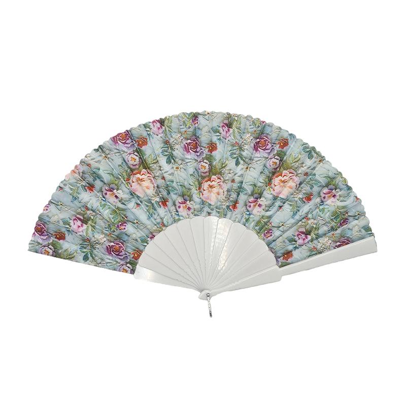 

Китайский стиль подарок портативное художественное ремесло танцевальная вечеринка шоу многоцветный реквизит для выступлений складные веера орнамент 6 цветов