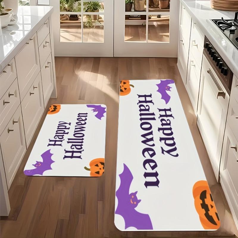 1PC Happy Halloween Kitchen Rug Non-Slip Door Mat Pop design Bathroom Rug Bath Mat Carpet for Home Sink Laundry Decoreeree