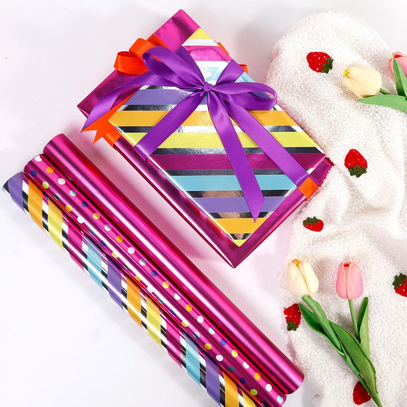 Hot Stamping Rose Red Dotted Wrapping Paper - DIY Gift Wrap & Book Cover