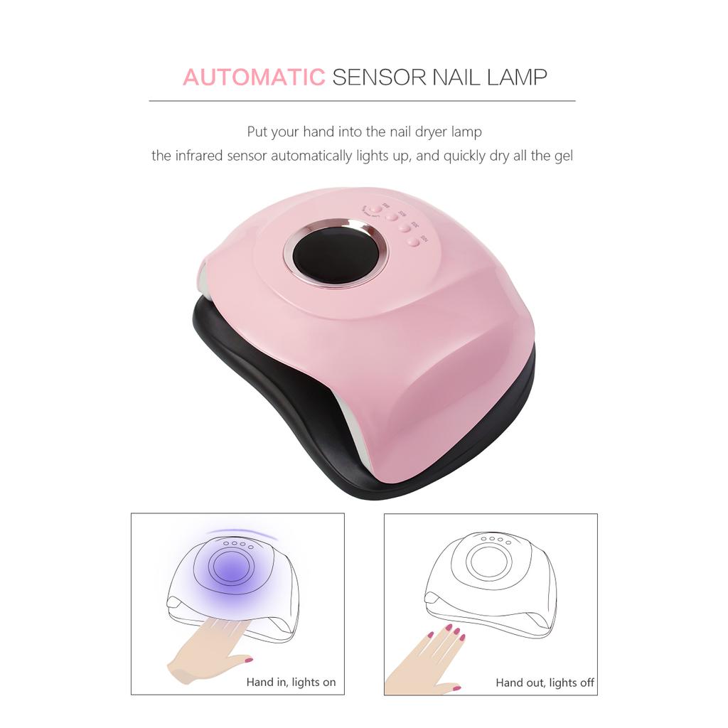 VANREESA 180W UV LED-lampe negletørker med autosensor LCD-skjerm 45 LED negletørkerlampe for manikyrgel