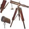 Brass Telescope with Wooden Tripod Nautical Home Decor irthday Gift