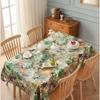Stylish Florals Print Tablecloth Multipurpose Polyester Materials for Dining Party Home Decoration
