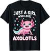 Axolotl Kawaii Nur Ein Mädchen, Das Axolotl Liebt T-Shirt Unisex T-Shirt