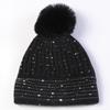 Women's Autumn Winter Plush Knitted Soft Rabbit Wool Hat Warm Beret