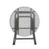 Foldable Round Table for Home, Small Apartment, or Outdoor Use - Portable Plastic Dining Table