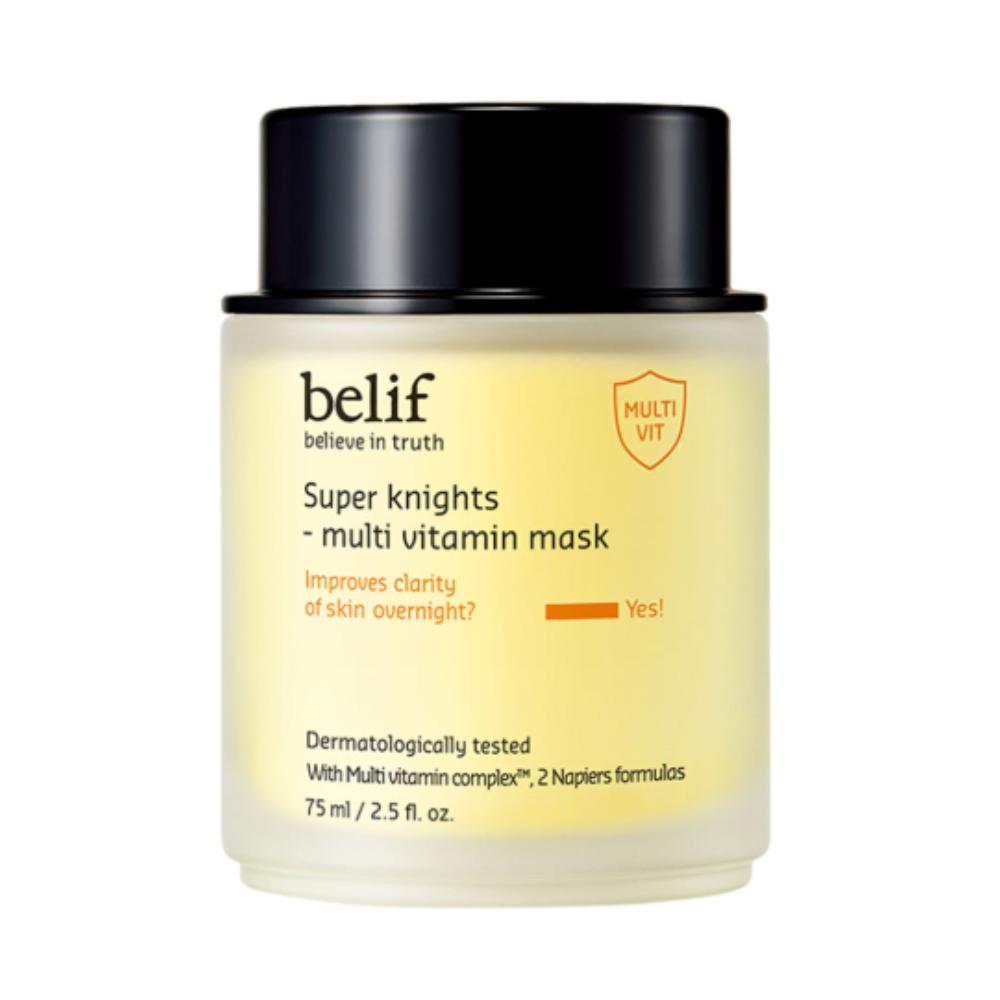 Belif Super Knights Multi Vitamin Mask 75mL - Overnight Vitalizing Sleeping Mask with Multi-Vitamin Complex, Brightening