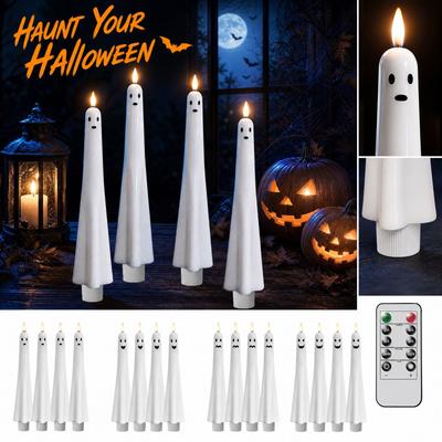 Remote Control Halloween Candles, 4 Pack Battery Operated Party Decor (AA Batteries Not Included)