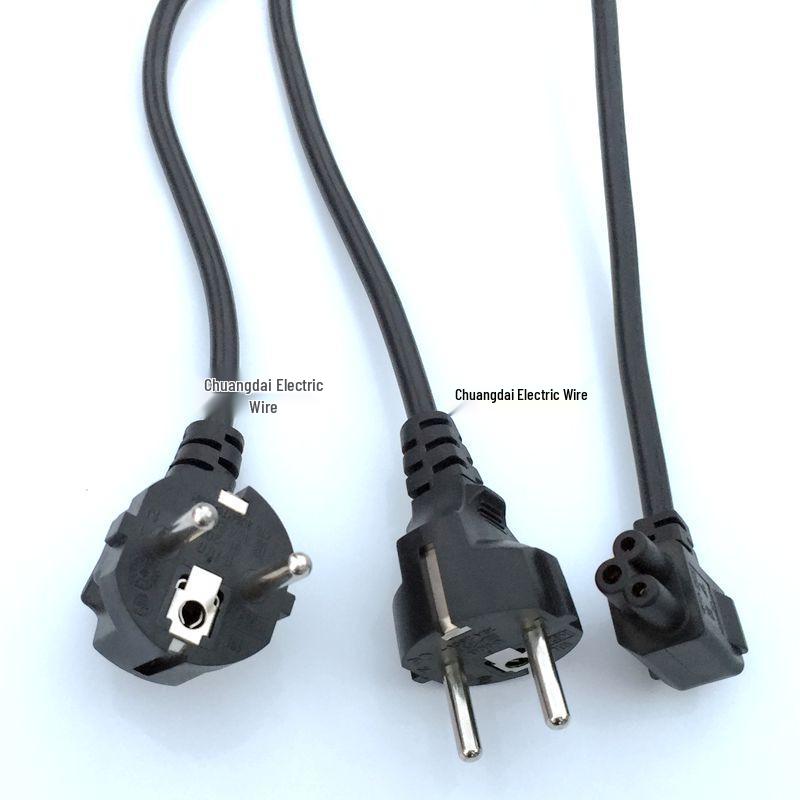 European Standard Right-Angle C5 Clover Power Cord