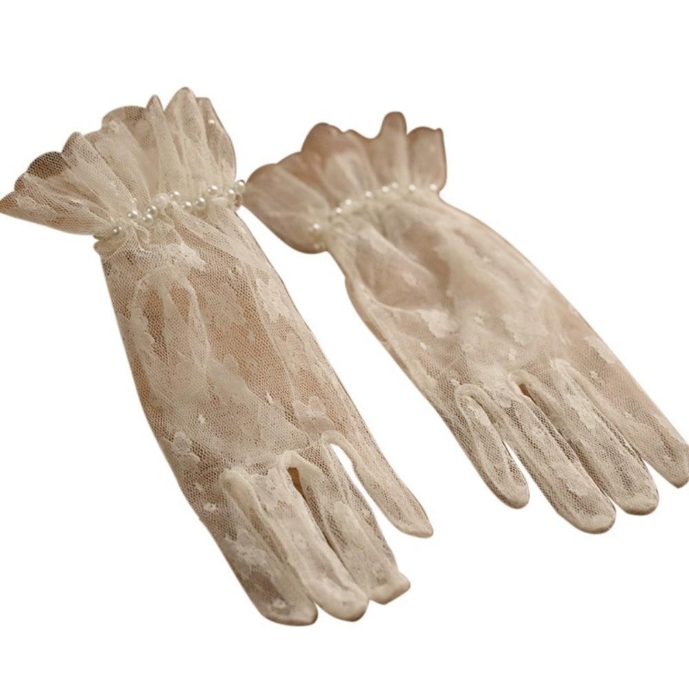 Breathable Wedding Gloves Soft Short Lace Gloves Vintage Bridal Gloves Wedding Dress