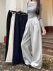 Southeast Asia Women's White Floor-Length Wide-Leg Casual Pants