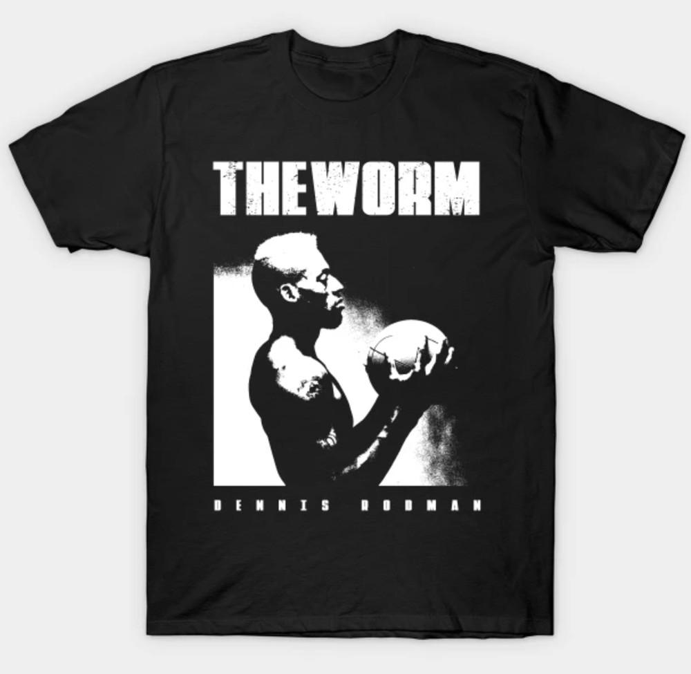 Dennis Rodman The Worm Short Sleeve  Mens Unisex S-3XL Black Fan Art Unisex T-Shirt XXL