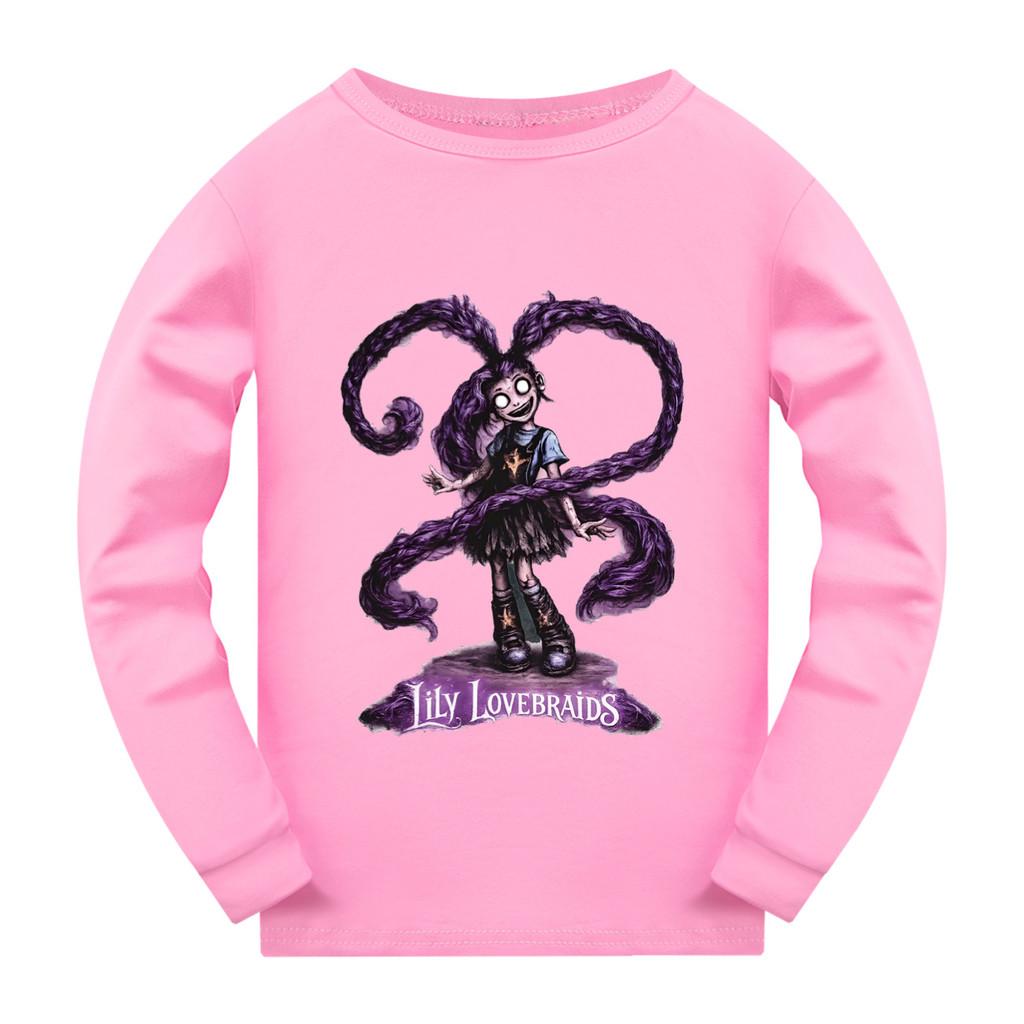 5582 Mädchen Lily Lovebraids Print Lässiges Langarm-T-Shirt