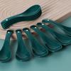Nordic Style Peacock Green Ceramic Spoon Set - Creative Soup & Rice Spoons, Tableware for Home