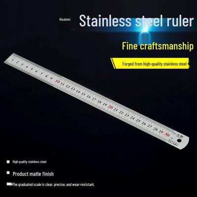 Extra dickes Edelstahllineal, Mehrere Breiten, Größen: 150mm, 300mm, 500mm, 1000mm