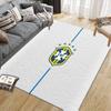 Brazil National Football Team2 Flannel Pattern Square Carpet,Area Rug,Carpet Rug for Living Room Bedroom Sofa Playroom Decor,Non-slip Floor Mat