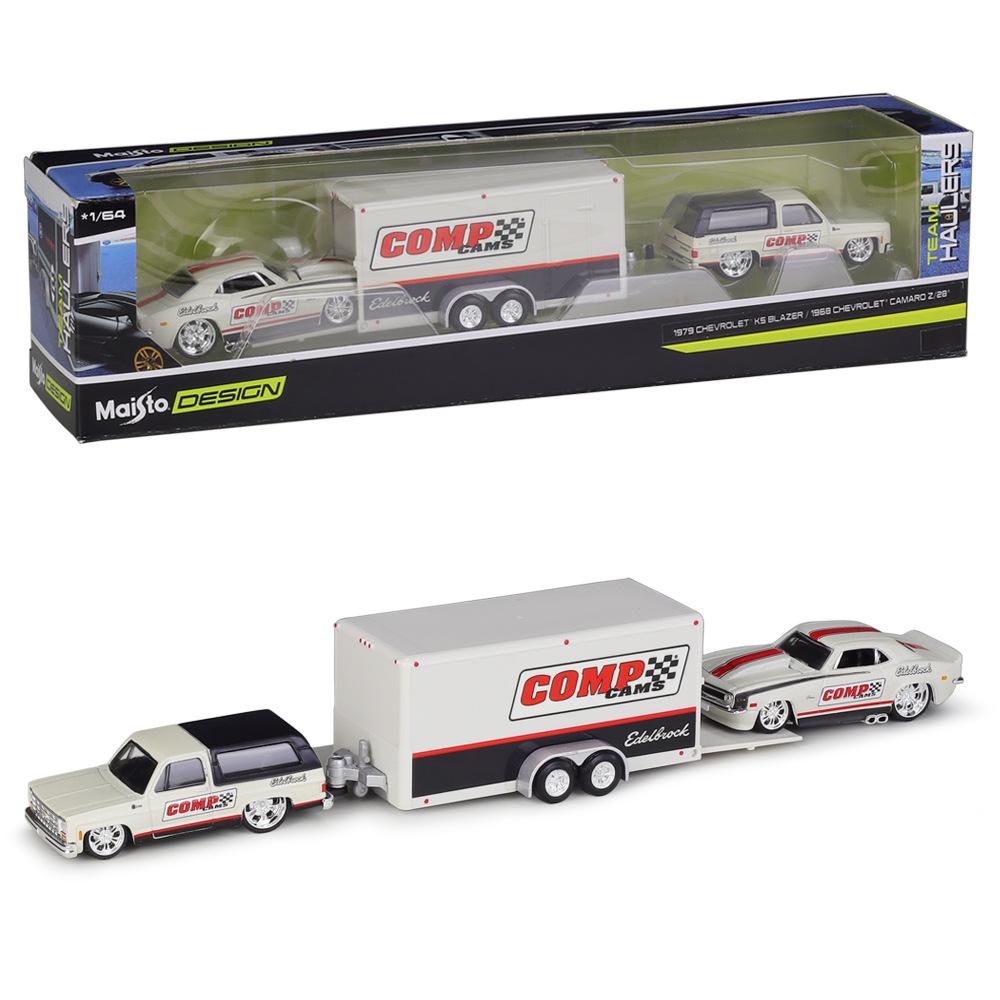 Maisto 1:64 1979 Chevrolet® K5/Car Traller/1971 chevrolet vega Blazer die-cast precision model car Model collection gift