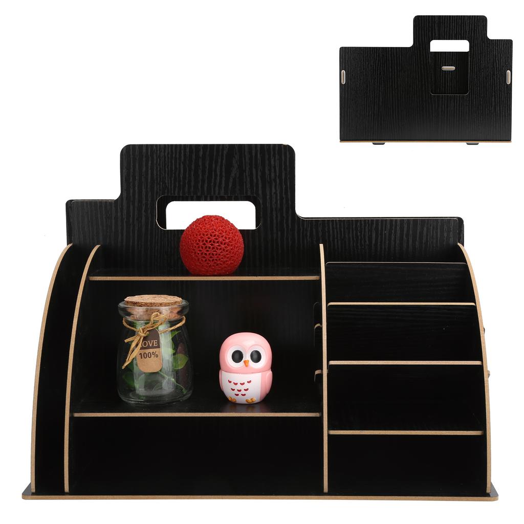 Wood Desktop Innovative Cosmetics Stationery Storage Rack for
