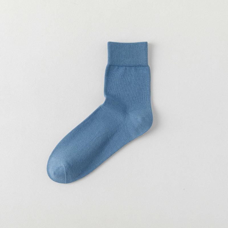 

Мужские летние тонкие коммерческие хлопковые антибактериальные носки 7а, впитывающие пот, дышащие 1 pair светло-синий