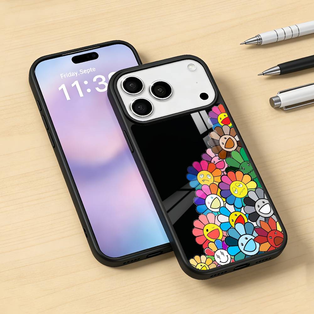 Vibrant Pop Trend M-MurakamiS Art Phone Case For iPhone 17,16,15,14,13,12,Pro,Max For Magsafe Magnetic Wireless Charging