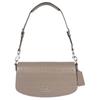 Andrea 24 Metal Logo Leather Tote Shoulder Bag Medium Women Handbags Gray CT770-SVST