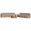 Outdoor Sofa Set with Cushions 9 Pcs Natural and Light Grey