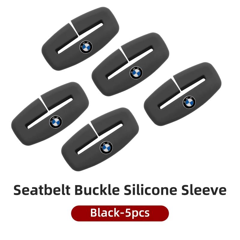 MDCF1 Car Sticker Car Seatbelt Buckle Cover Silicone Anti-scratch Protector Safety Belt Buckle Guard Car Accessories Interior For BMW